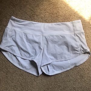 White Lululemon Speed Shorts!!